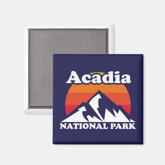 Aimant Parc national de l'Acadie vintage (Recto/Verso)