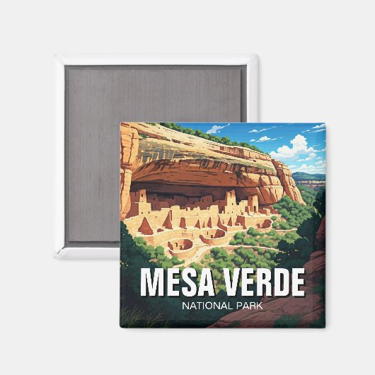 Aimant Parc national de Mesa Verde Voyage (Recto/Verso)