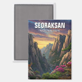 Aimant Parc national de Seoraksan Corée (Recto/Verso)