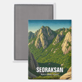 Aimant Parc national de Seoraksan Corée (Recto/Verso)