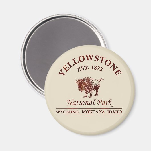 Aimant Parc national de Yellowstone (Recto/Verso)