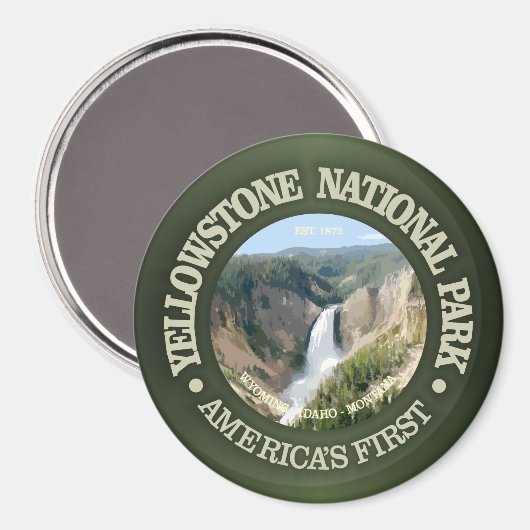Aimant Parc national de Yellowstone (chutes) (Recto/Verso)