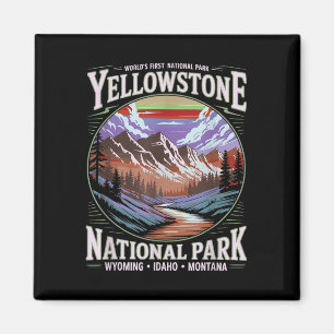 Aimant Parc national de Yellowstone Montagne Nature Vinta