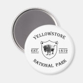 Aimant Parc national de Yellowstone vintage (Recto/Verso)