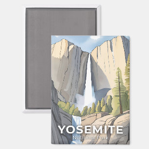 Aimant Parc national de Yosemite   Aquarelle Voyage