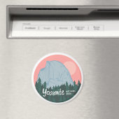 Aimant Parc national de Yosemite Demi-Dôme rose (In Situ (Lave-vaisselle))