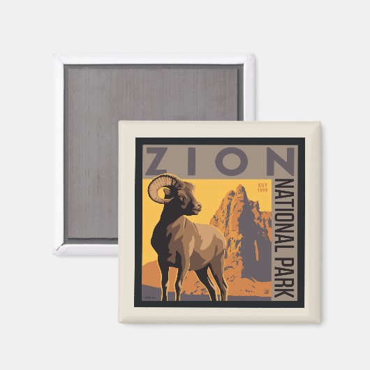Aimant Parc national de Zion | Ram (Recto/Verso)