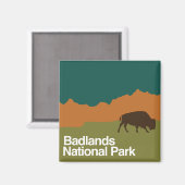 Aimant Parc national des Badlands (Recto/Verso)