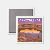 Aimant Parc national des Canyonlands vintage (Recto/Verso)