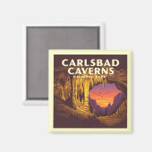 Aimant Parc national des Cavernes de Carlsbad vintages (Recto/Verso)