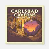 Aimant Parc national des Cavernes de Carlsbad vintages (Devant)