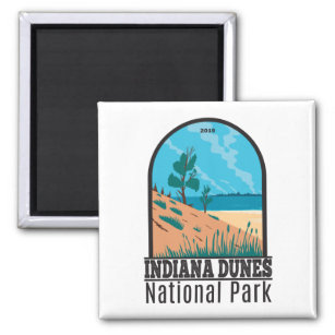 Aimant Parc national des dunes d'Indiana Vintage