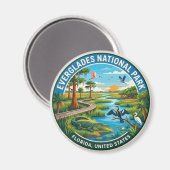 Aimant Parc national des Everglades Floride (Recto/Verso)
