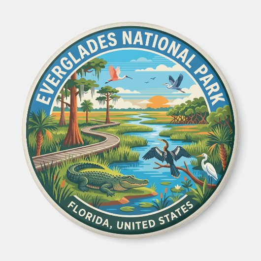Aimant Parc national des Everglades Floride (Devant)