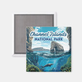 Aimant Parc national des îles Channel Californie Océan (Recto/Verso)