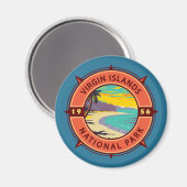 Aimant Parc national des Îles Vierges Emblème de la bouss (Recto/Verso)