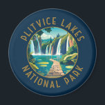 Aimant Parc national des lacs Plitvice Croatie en état de<br><div class="desc">Conception d'oeuvres vectorielles Plitvice Lakes. Les lacs du parc sont séparés par des barrages travertins naturels,  créés par l'eau qui s'écoule en couches minces au-dessus des seuils.</div>