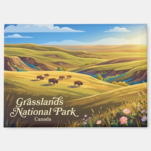 Aimant Parc national des Prairies Canada (Recto)