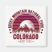 Aimant Parc national des Rocheuses Colorado Retro (Devant)