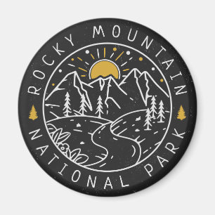 Aimant Parc national des Rocheuses Souvenirs minimalistes