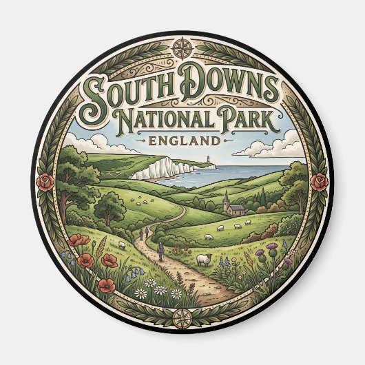 Aimant Parc national des South Downs Angleterre (Devant)