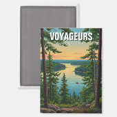 Aimant Parc national des Voyageurs Coucher de soleil du M (Recto/Verso)