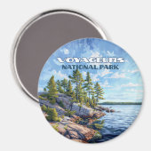 Aimant Parc national des Voyageurs Rainy Lake Minnesota (Recto/Verso)