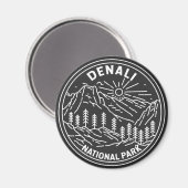 Aimant Parc national du Denali Alaska Mont Hunter Monolin (Recto/Verso)