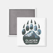 Aimant Parc national du Glacier Bear Paw (Recto/Verso)