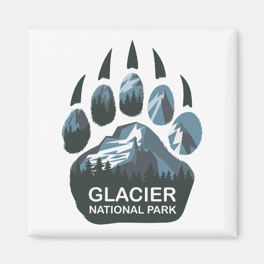 Aimant Parc national du Glacier Bear Paw (Devant)