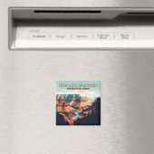 Aimant Parc national du Grand Canyon Arizona Retro (In Situ (Lave-vaisselle))