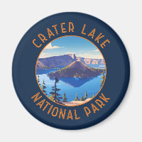 Parc national du lac Crater Cercle dérangé rétro