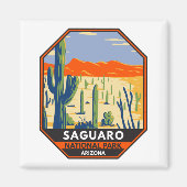 Aimant Parc national du Saguaro Arizona Giant Cactus Vint (Devant)