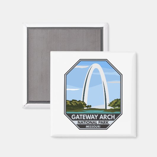 Aimant Parc national Gateway Arch Missouri (Recto/Verso)