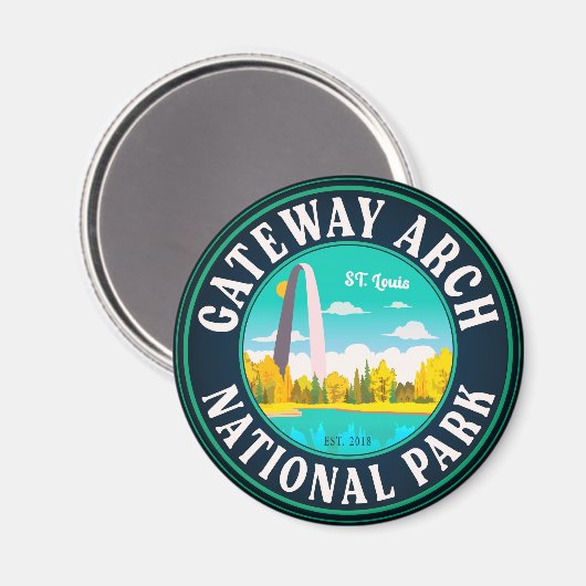 Aimant Parc national Gateway Arch Saint Louis - Missouri (Recto/Verso)