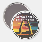 Aimant Parc national Gateway Arch St. Louis Abstrait (Recto/Verso)