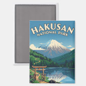 Aimant Parc national Hakusan du Japon (Recto/Verso)