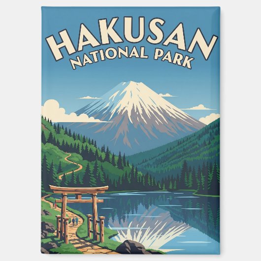 Aimant Parc national Hakusan du Japon (Recto)
