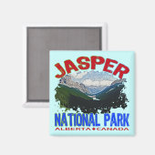 Aimant Parc national Jasper, Alberta Canada (Recto/Verso)