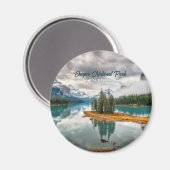 Aimant Parc national Jasper Banff Canada Souvenir (Recto/Verso)