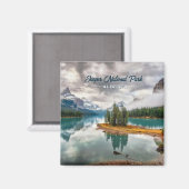 Aimant Parc national Jasper Banff Canada Souvenir (Recto/Verso)