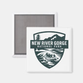 Aimant Parc national New River Gorge Rafting (Recto/Verso)