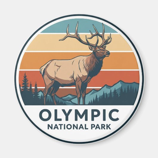 Aimant Parc national olympique de Roosevelt Elk Washingto (Devant)