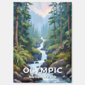 Aimant Parc national olympique | Washington Travel Art (Recto)
