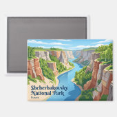 Aimant Parc national Shcherbakovsky Russie (Recto/Verso)