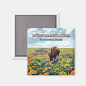 Aimant Parc national Theodore Roosevelt Dakota du Nord (Recto/Verso)