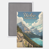 Aimant Parc national vintage Yoho Canada (Recto/Verso)