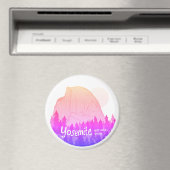 Aimant Parc National Yosemite Demi-Dôme rose pourpre (In Situ (Lave-vaisselle))