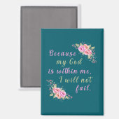 Aimant Parce Que Mon Dieu Est En Moi (Turquoise Sombre) (Recto/Verso)