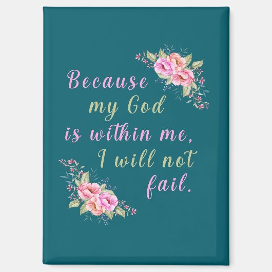 Aimant Parce Que Mon Dieu Est En Moi (Turquoise Sombre) (Recto)